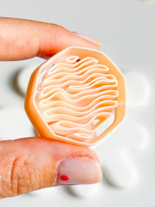 Wavy Line Octagon Clay Cutter Set: Polymer Clay Earring Tool