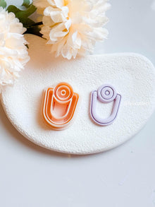 Geometric Arch Clay Cutter 35 mm with Circle Imprint Detail