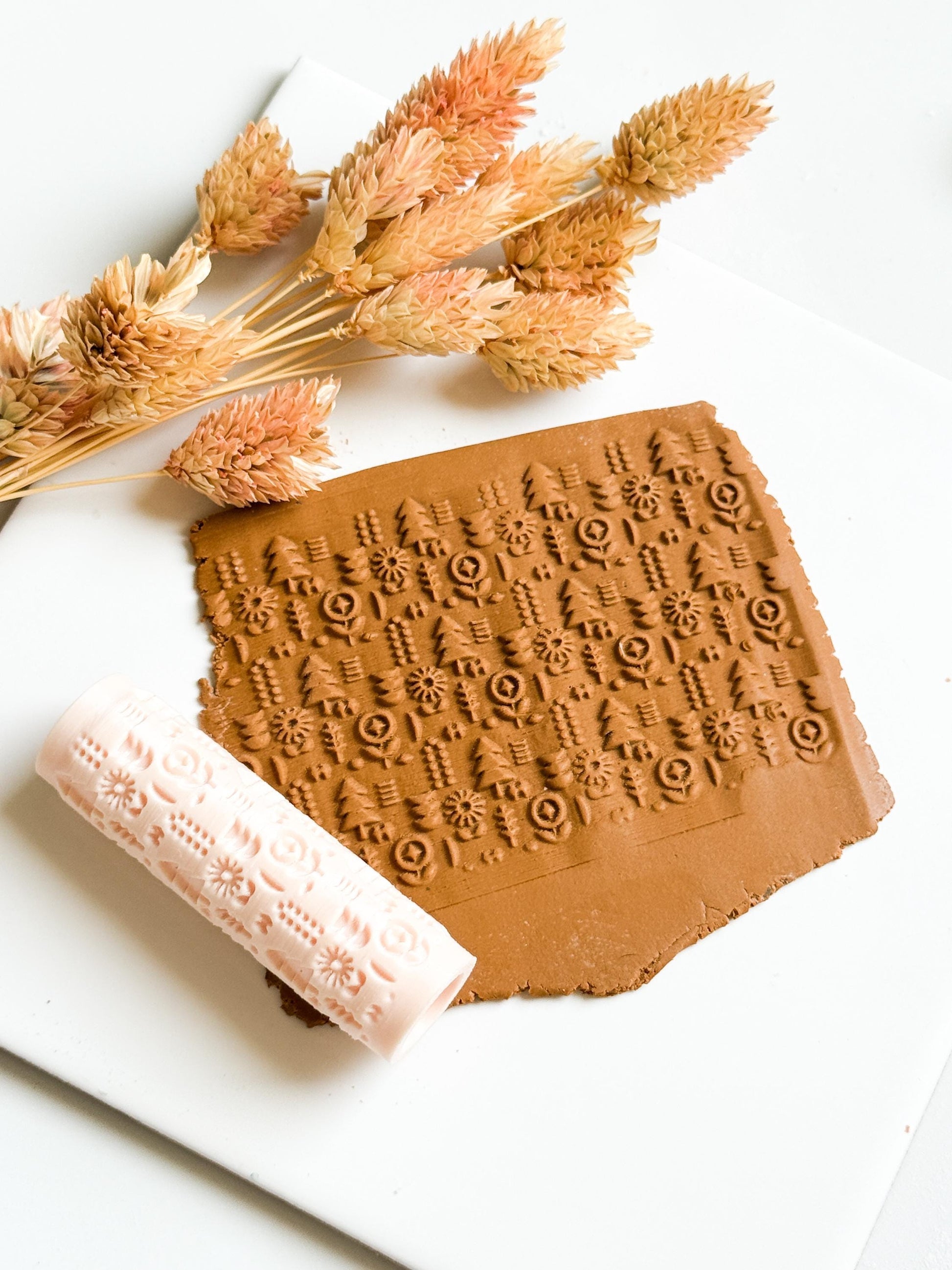 Nordic Folk Texture Roller: Geometric Polymer Clay Jewelry Design