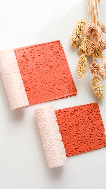 Halloween Ghost & Candy Clay Texture Roller: Polymer Clay Jewelry, Earrings