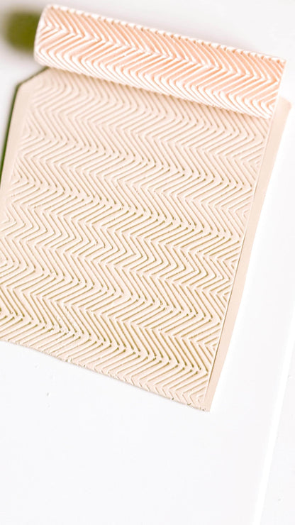 Chevron Debosser Roller for Polymer Clay Geometric Texture Tool