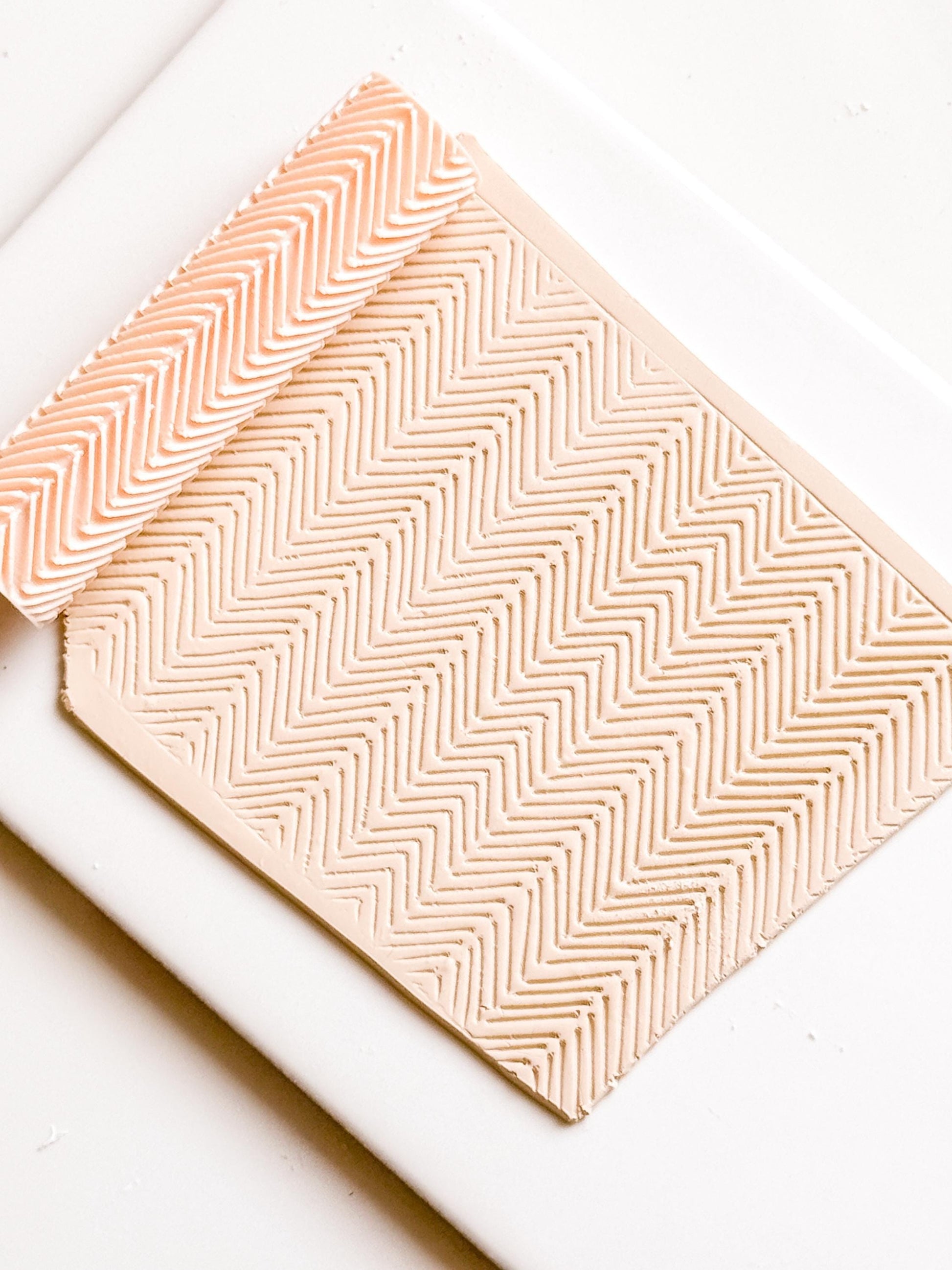 Chevron Debosser Roller for Polymer Clay Geometric Texture Tool