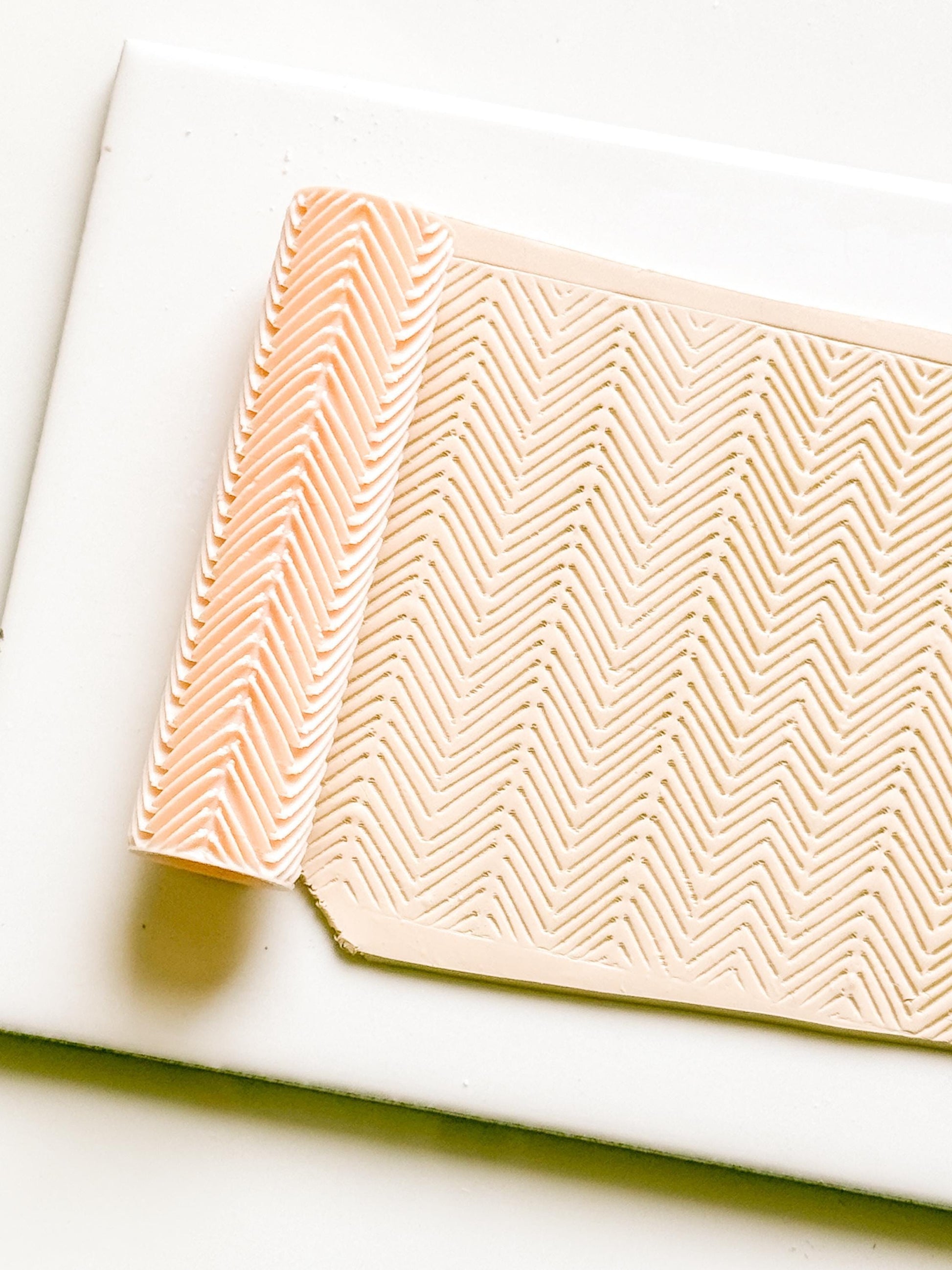 Chevron Debosser Roller for Polymer Clay Geometric Texture Tool