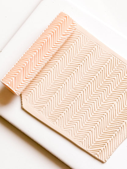 Chevron Debosser Roller for Polymer Clay Geometric Texture Tool