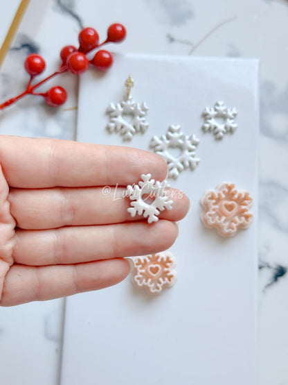 Snowflake Clay Cutter: Winter Fairy Earring & Ornament Design