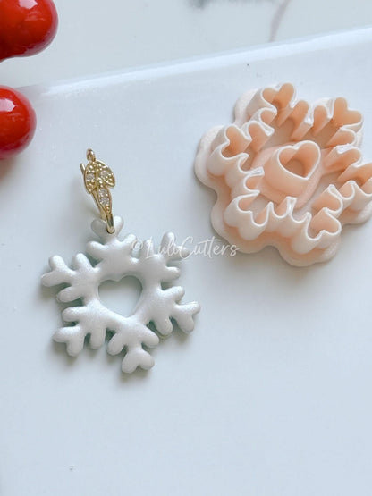 Snowflake Clay Cutter: Winter Fairy Earring & Ornament Design