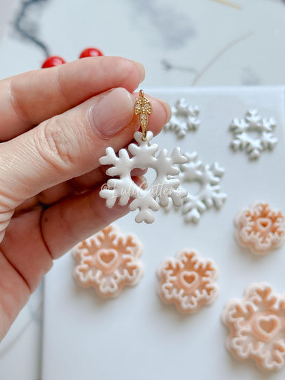 Snowflake Clay Cutter: Winter Fairy Earring & Ornament Design
