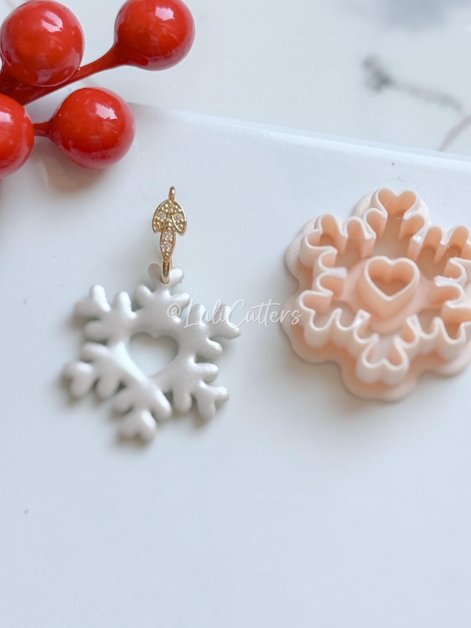 Snowflake Clay Cutter: Winter Fairy Earring & Ornament Design