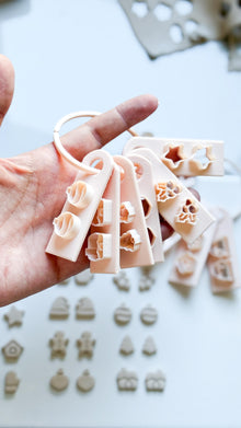 Christmas Mini Clay Cutter Set – Holiday Polymer Clay Stud Shapes: Mug, Star, Tree, Gingerbread