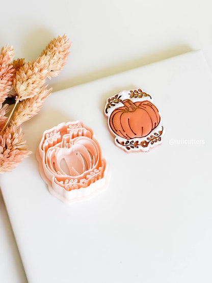 Pumpkin Clay Cutter with Leaves: Fall Jewelry Making Tool