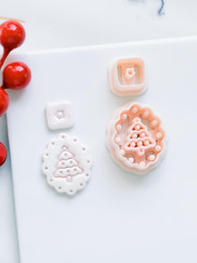 Winter Fairy Christmas Tree Polymer Clay Cutter Set Holiday Earrings & Jewelry