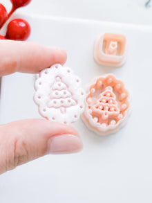 Winter Fairy Christmas Tree Polymer Clay Cutter Set Holiday Earrings & Jewelry