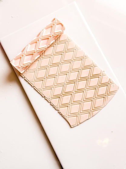 Diamond Pattern Texture Roller Geometric Embossing Tool for Polymer Clay Jewelry & Crafts