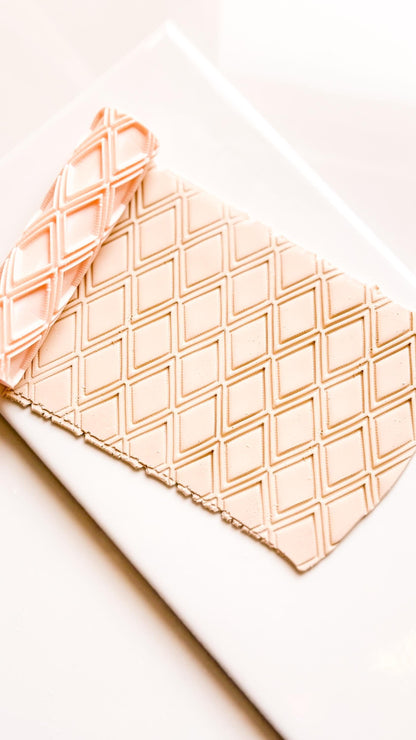 Diamond Pattern Texture Roller Geometric Embossing Tool for Polymer Clay Jewelry & Crafts