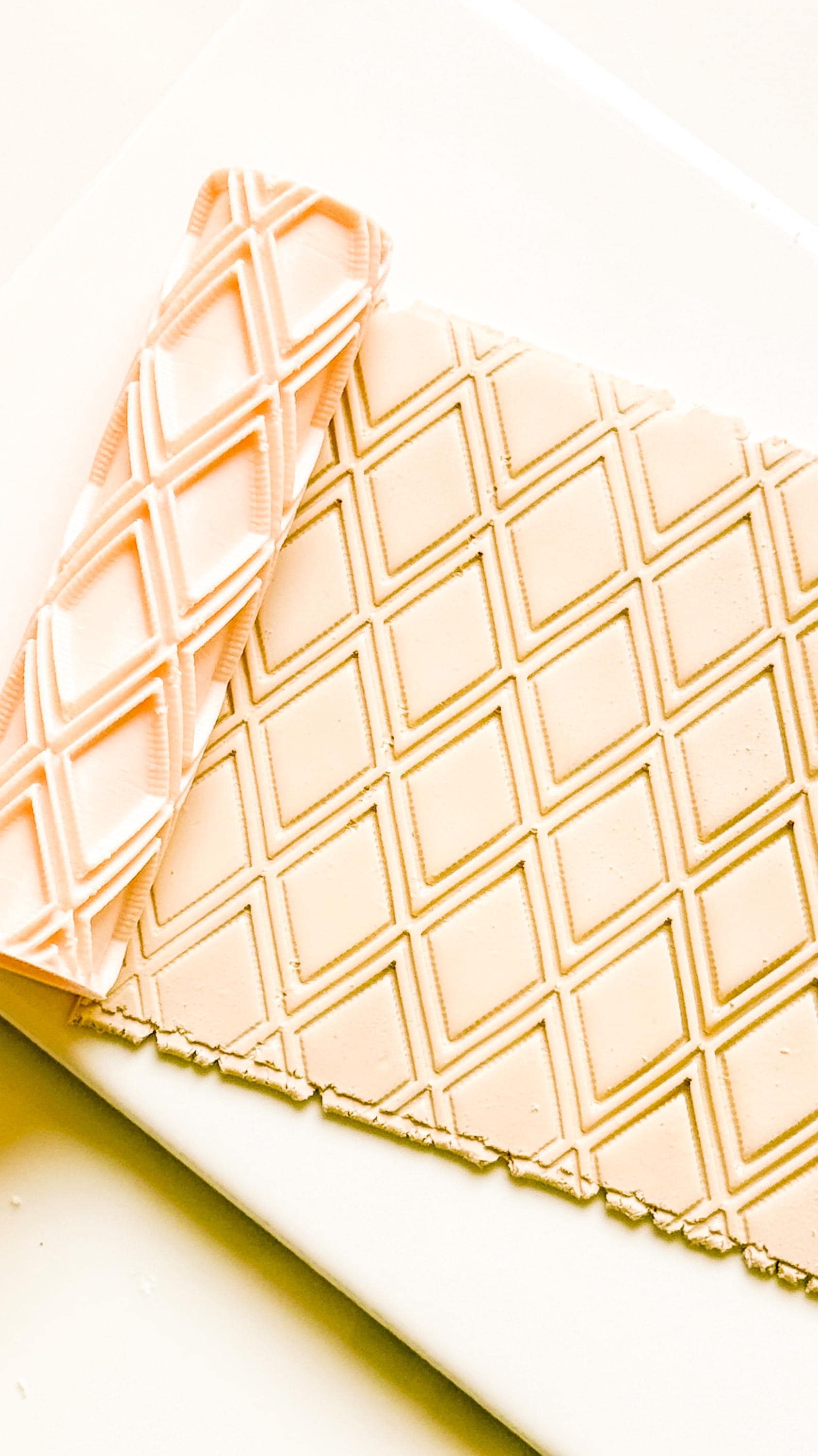 Diamond Pattern Texture Roller Geometric Embossing Tool for Polymer Clay Jewelry & Crafts