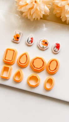 Minimalist Stud Earring Clay Cutter Set: Geometric Polymer Clay Jewelry