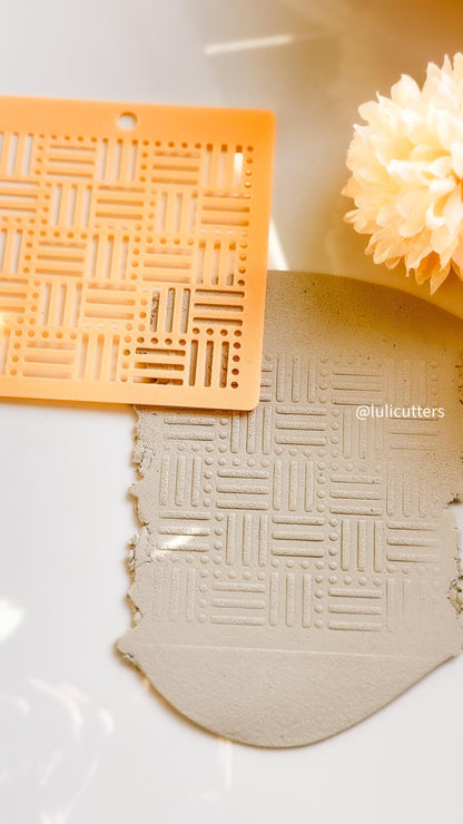 Geometric Texture Stencil | Modern Pattern for Clay & Crafts