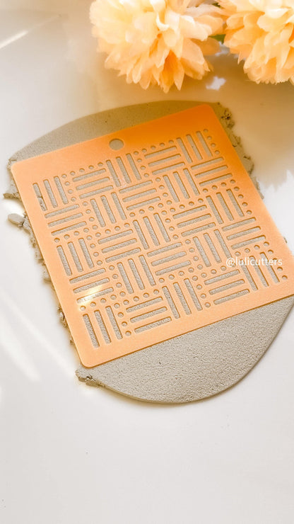 Geometric Texture Stencil | Modern Pattern for Clay & Crafts