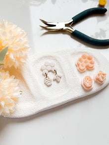 Bee & Honeycomb Polymer Clay Cutter Set: Earring Making Supplies