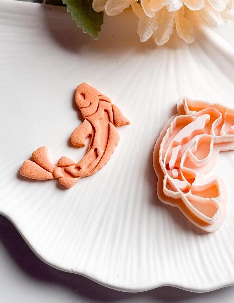 Koi Fish Polymer Clay Cutter: Elegant Jewelry Design