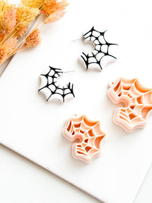 Spiderweb Hoop Polymer Clay Cutter: Gothic Halloween Earrings