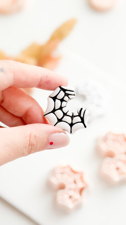 Spiderweb Hoop Polymer Clay Cutter: Gothic Halloween Earrings