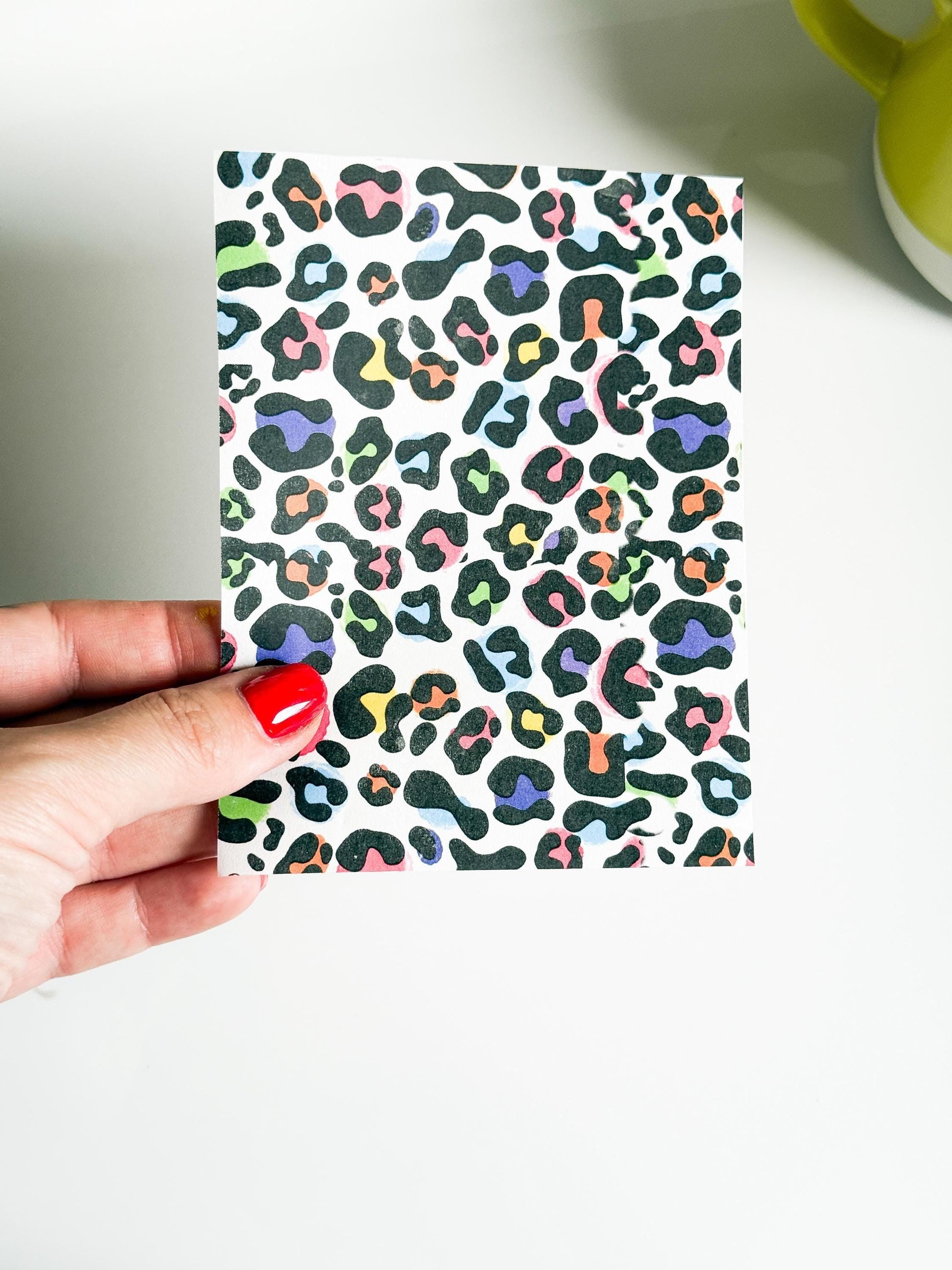 Rainbow Leopard Polymer Clay Transfer Sheet (9x14cm)