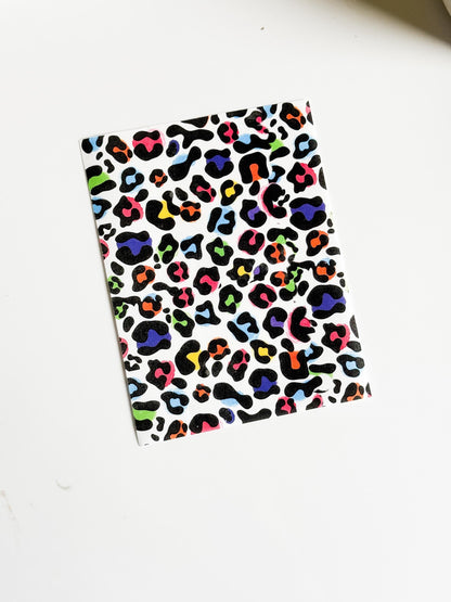 Rainbow Leopard Polymer Clay Transfer Sheet (9x14cm)