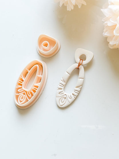 Floral Petal Clay Cutter Set: Statement Earring Making, 46mm