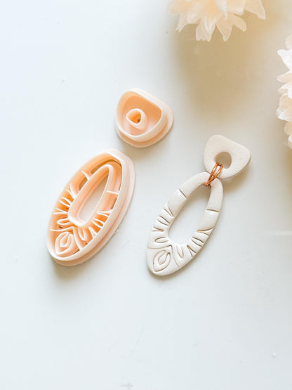 Floral Petal Clay Cutter Set: Statement Earring Making, 46mm