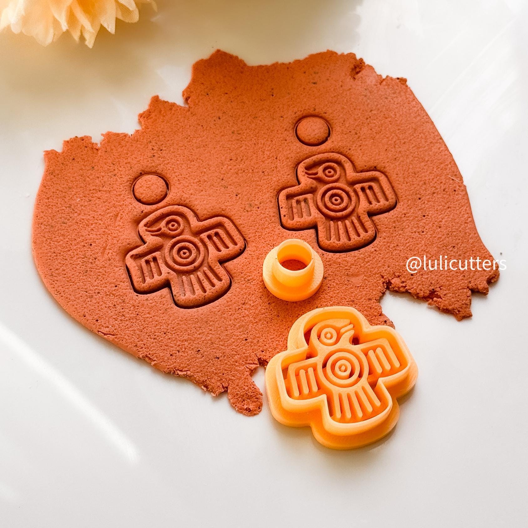 Thunderbird Clay Cutter: Aztec Tribal Earring Design