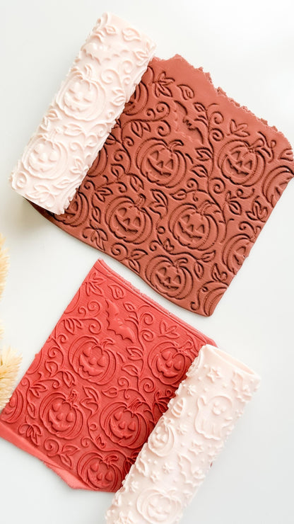 Halloween Pumpkin Pattern Roller: Polymer Clay Jewelry & Crafts - Emboss/Deboss