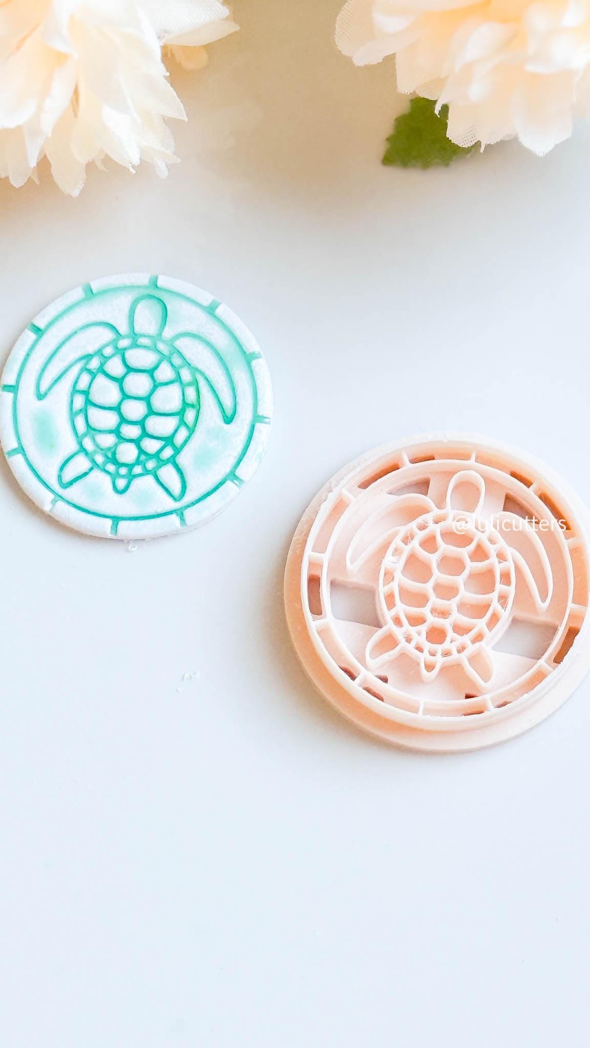 Sea Turtle Clay Cutter: Coastal Imprint for Polymer Clay Earrings