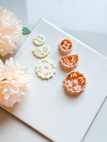 Floral Layered Medallion Cutter Botanical Polymer Clay Mold for Tiered Earrings, Charms & Jewelry Designs