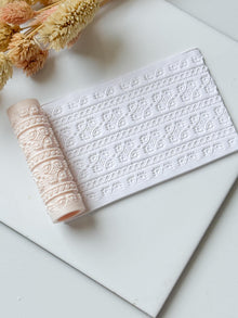 Leaf Geometric Pattern Polymer Clay Roller Embossing Texture Tool