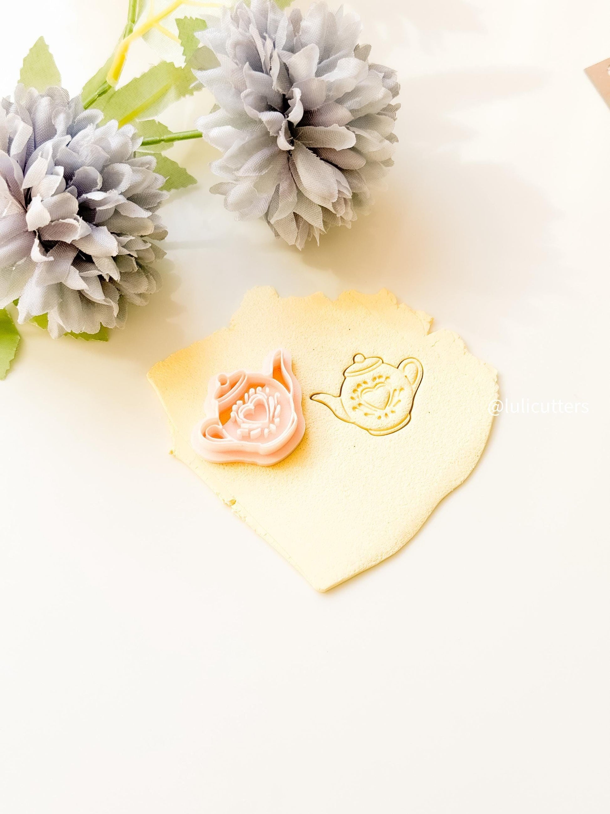 Teapot Heart Polymer Clay Cutter: Jewelry, Fondant & Craft Projects