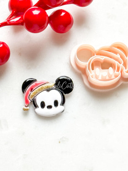 Christmas Mouse Polymer Clay Cutters Holiday Embossed Earring Shapes