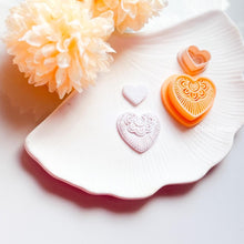 Mandala Heart Clay Cutter: Boho Floral Polymer Clay Earring Tool