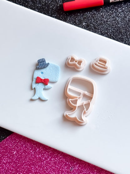 Smiling Whale Clay Cutter: Polymer Clay Mold, Ocean Theme - 5 Sizes