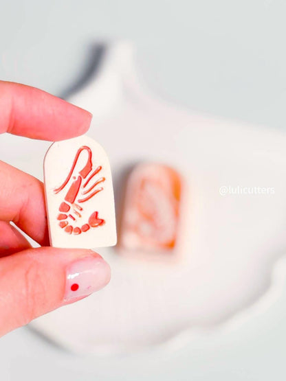 Shrimp Lobster Clay Cutter: Sea Creature Polymer Clay Tool