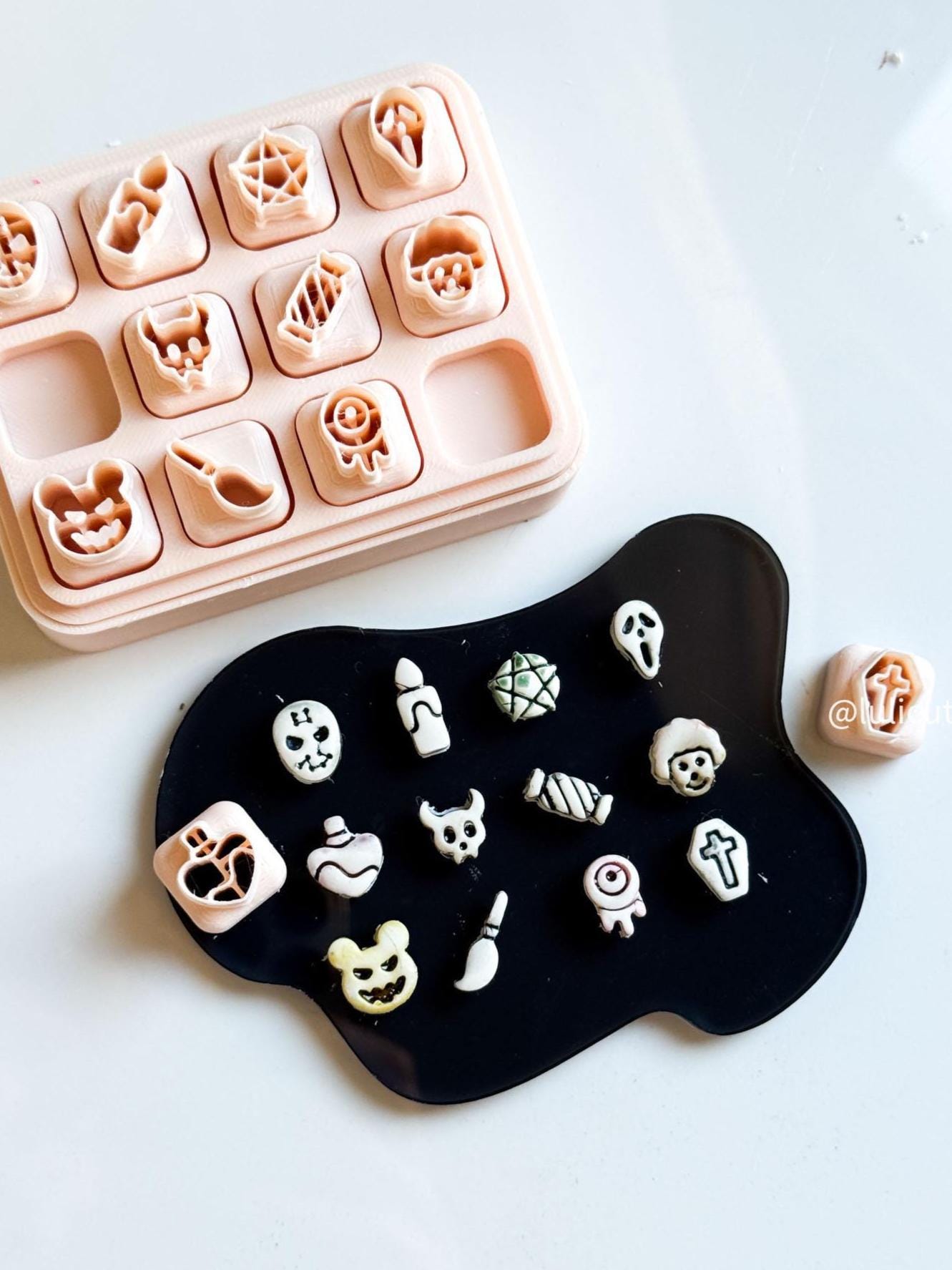 Mini Halloween Clay Cutter Set: Spooky Charms, Jewelry Making