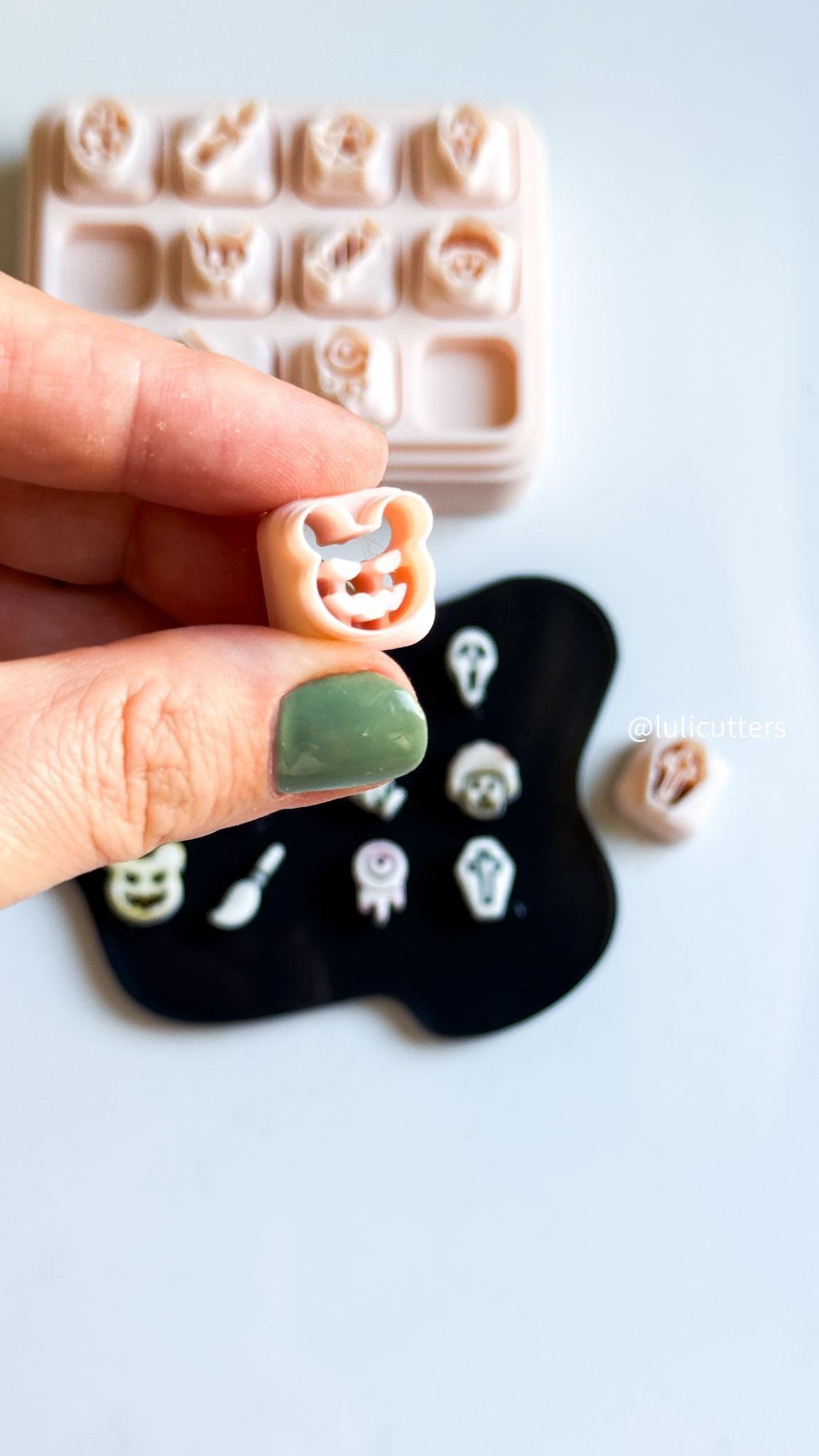 Mini Halloween Clay Cutter Set: Spooky Charms, Jewelry Making