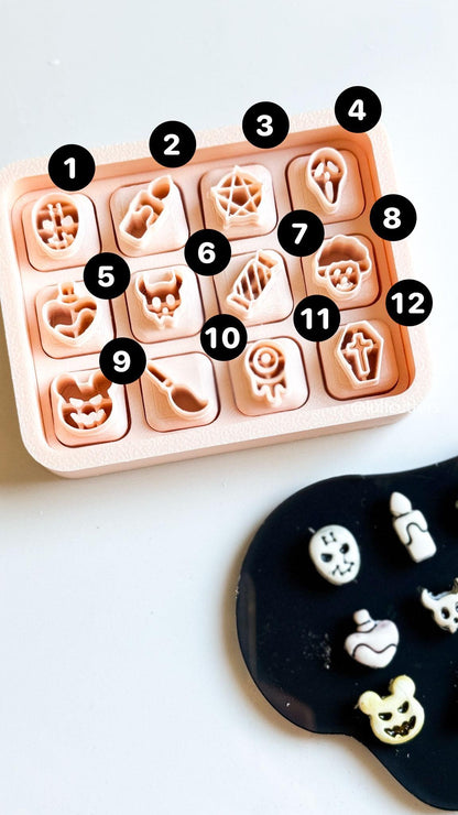 Mini Halloween Clay Cutter Set: Spooky Charms, Jewelry Making