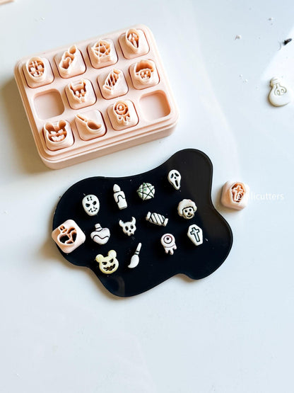 Mini Halloween Clay Cutter Set: Spooky Charms, Jewelry Making