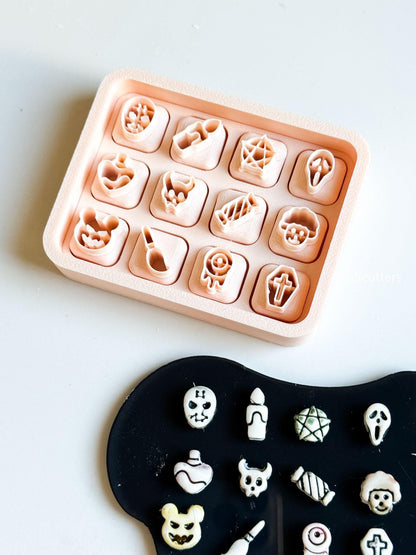 Mini Halloween Clay Cutter Set: Spooky Charms, Jewelry Making