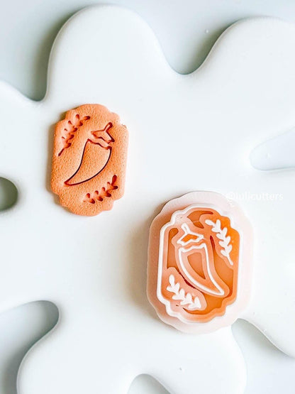 Chili Pepper Imprint Cutter: Scalloped Polymer Clay Earring Tool