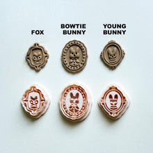 Fox & Bunny Cameo Clay Cutter Set: Vintage Animal Portrait Molds