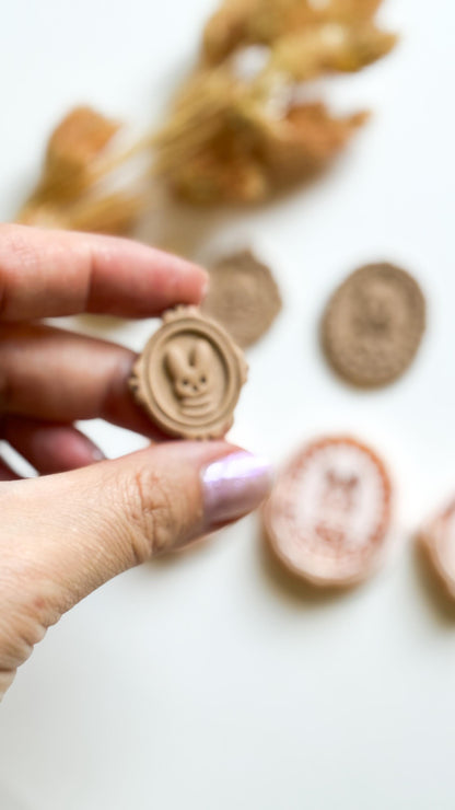 Fox & Bunny Cameo Clay Cutter Set: Vintage Animal Portrait Molds