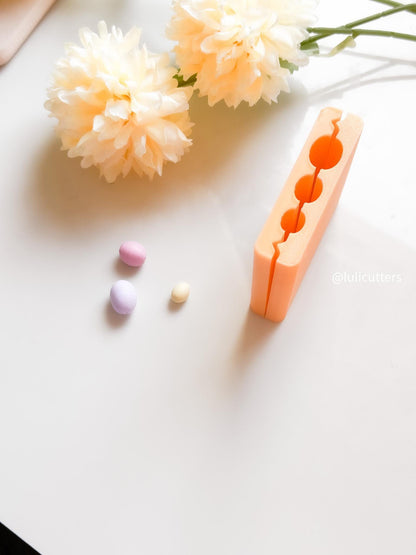 3-in-1 Oval Polymer Clay Bead Roller: 10mm, 12mm, 15mm Sizes