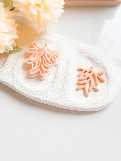 Coral Polymer Clay Cutter Beachy Ocean-Inspired Earring Cutter for Coastal Jewelry